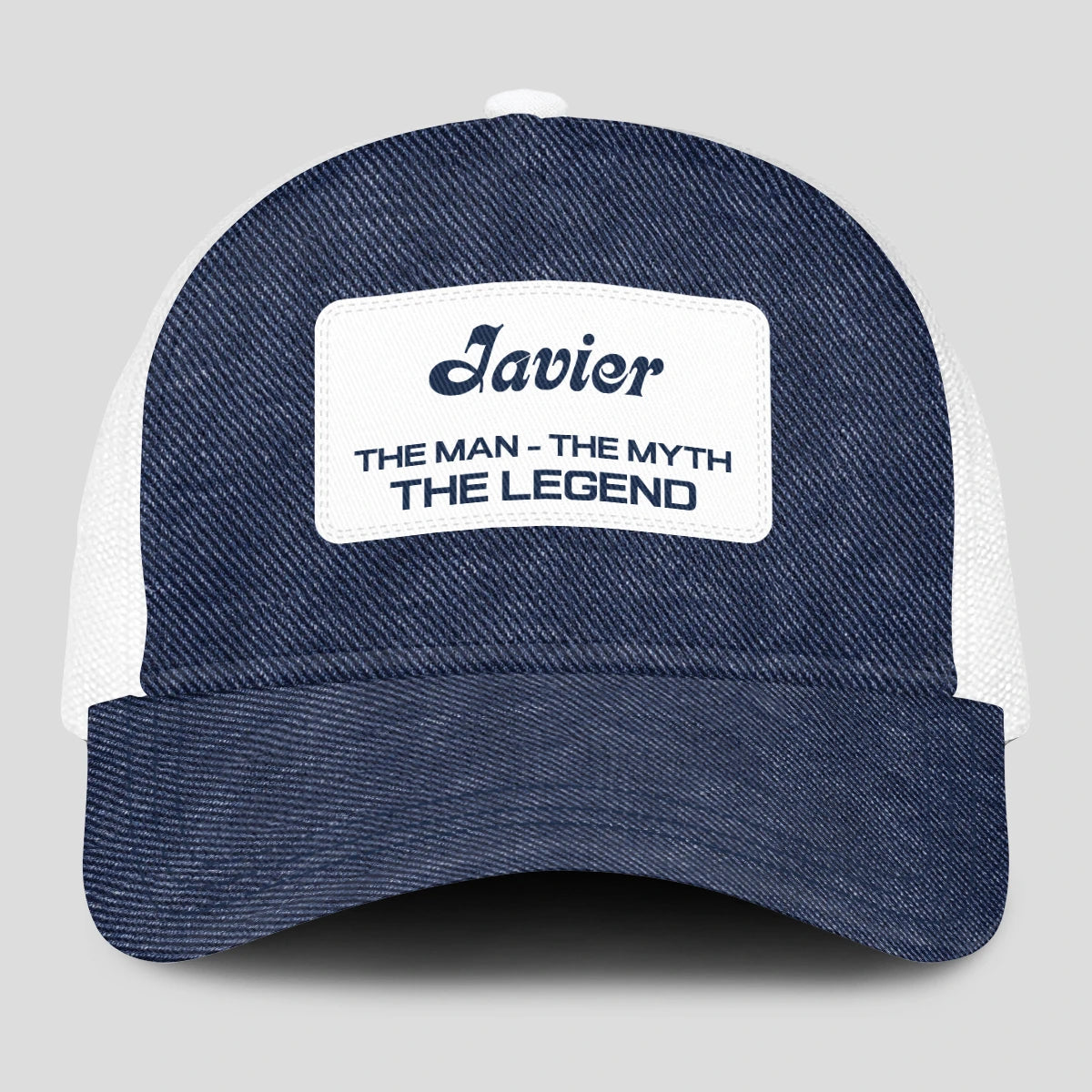 The Man The Myth The Legend Blue Denim Mesh Cap JAVIER 13K1 C194PF