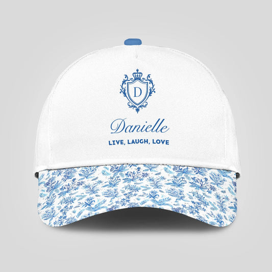 Live Laugh Love Flowers Pattern Cap DANIELLE 13K1 C109PF