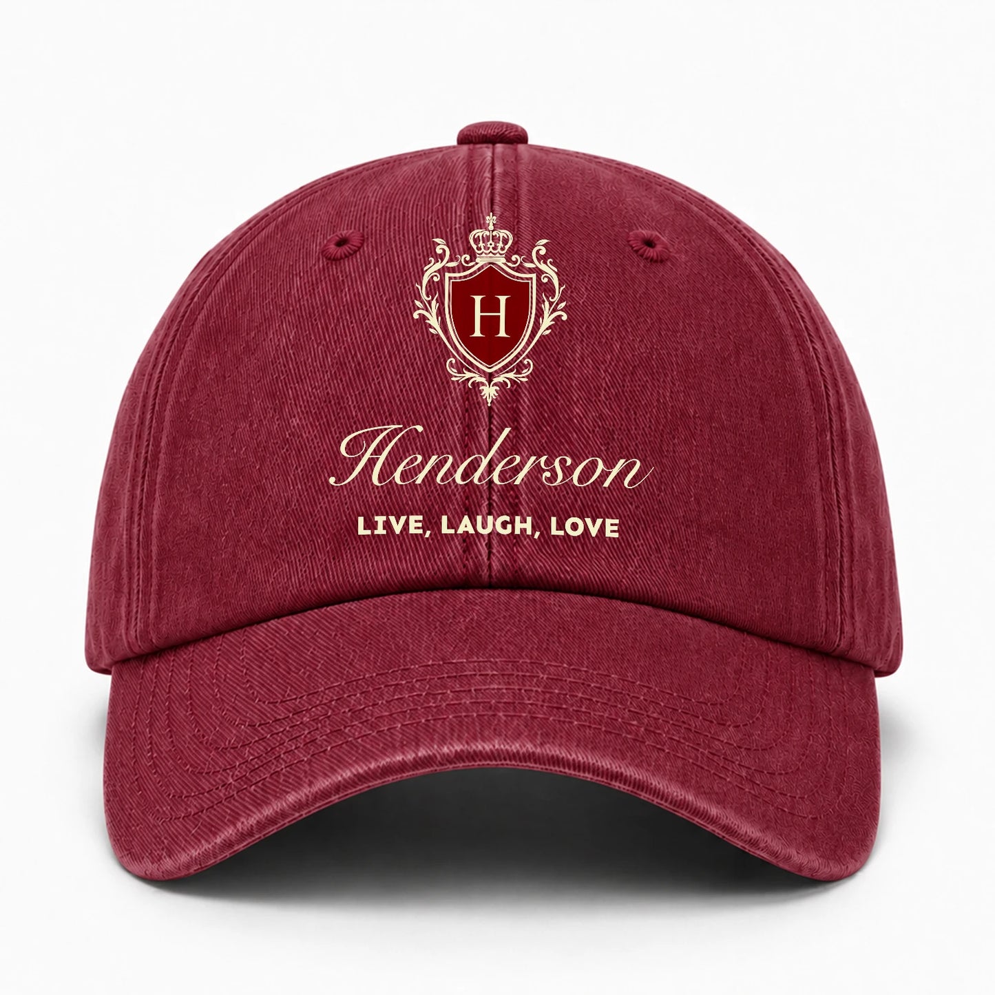 Live Laugh Love Elegant Burgundy Washed Cap HENDERSON 13K1 C89PF