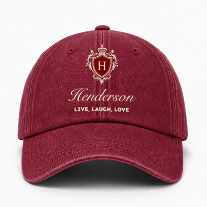 Live Laugh Love Elegant Burgundy Washed Cap HENDERSON 13K1 C89PF
