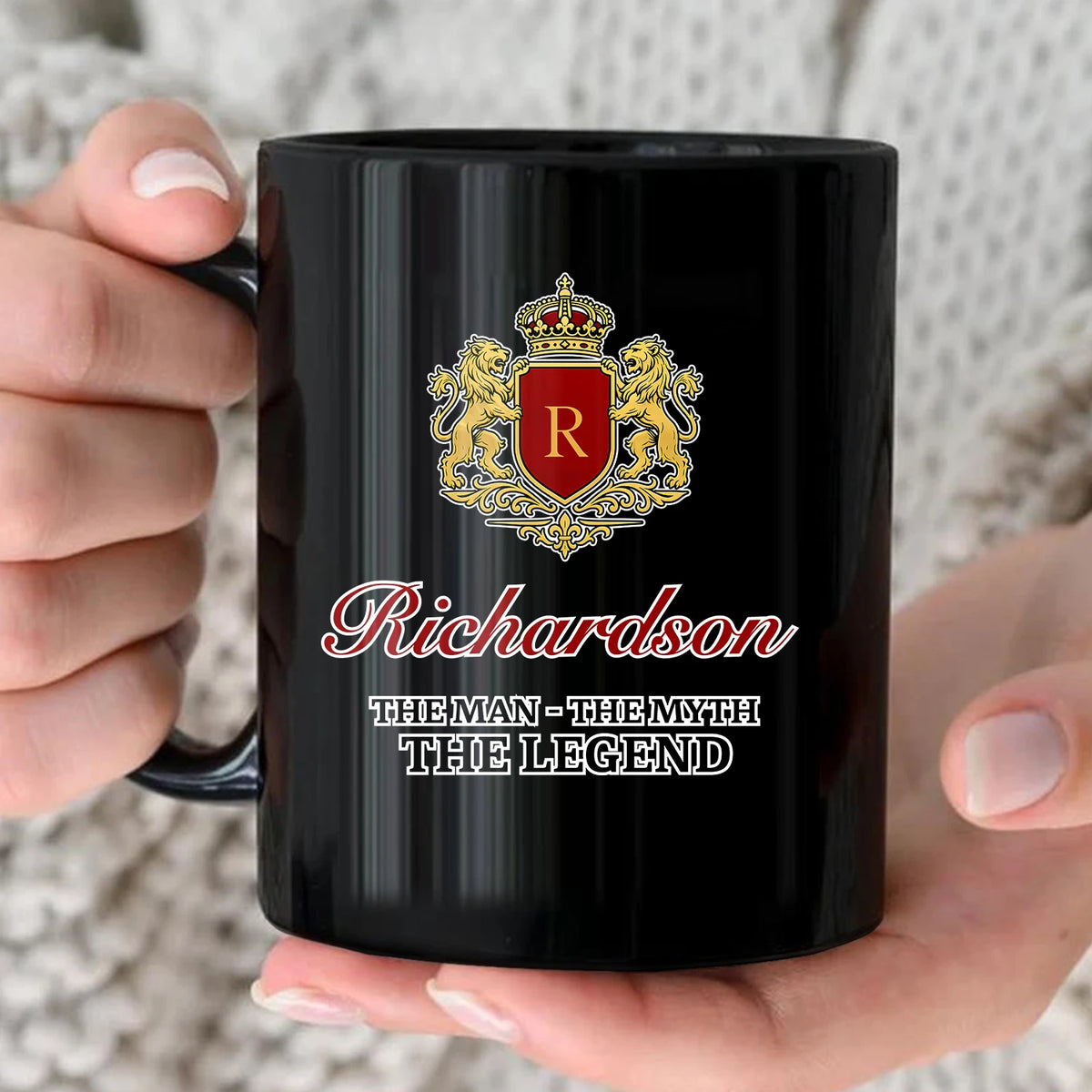 The Man The Myth The Legend Gold Royal Logo Mug RICHARDSON 13K1 MG03