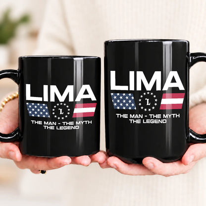 The Man The Myth The Legend Us Flag Mug LIMA 13K1 MG23