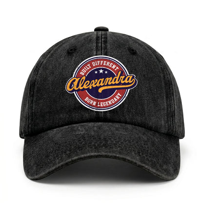 Built Different Born Legendary Logo Washed Cap ALEXANDRA 13K1 C65PF
