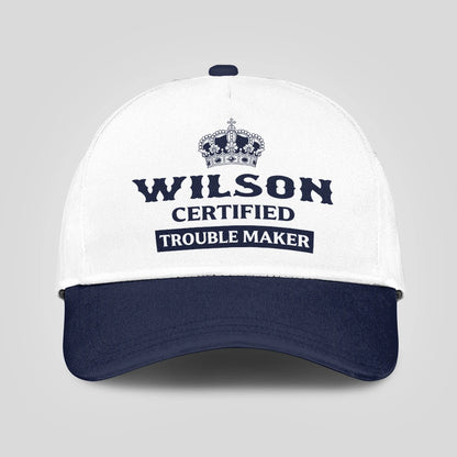 Certified Your Name Trouble Maker Washed Cap WILSON 13K1 C148PF