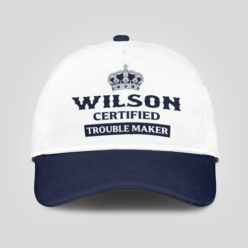 Certified Your Name Trouble Maker Washed Cap WILSON 13K1 C148PF