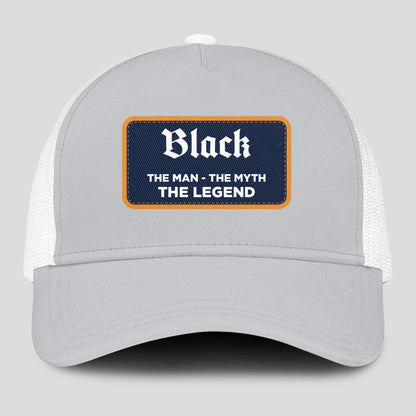 The Man The Myth The Legend Gray Mesh Cap BLACK 13K1 C204PF