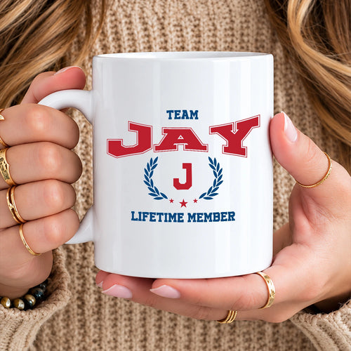 Team Your Name Lifetime Member Sporty Mug JAY 13K1 MG09