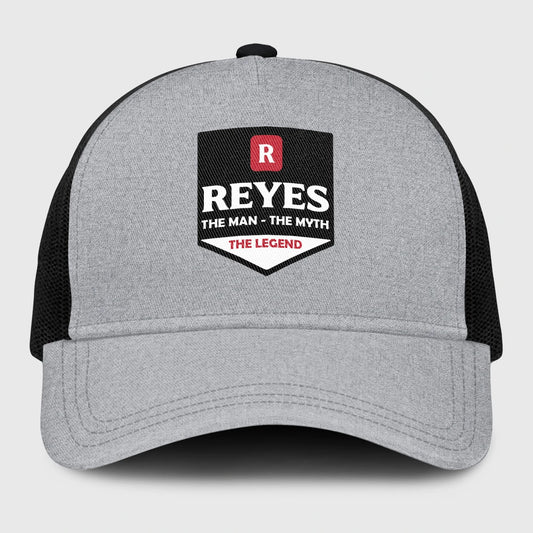 The Man The Myth The Legend Gray Mesh Cap REYES 13K1 C189PF