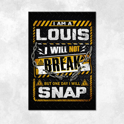 LOUIS Motivational Rug – Black & Yellow Quote Carpet for Living Room 13K1-AR1