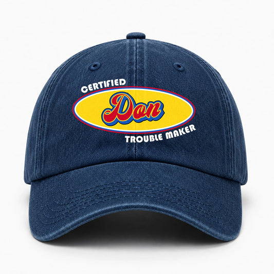 Certified Your Name Trouble Maker Washed Cap DON 13K1 C73PF