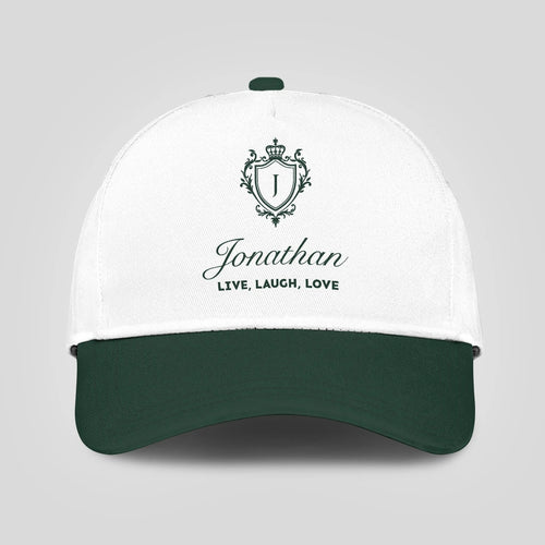Live Laugh Love Elegant Blue And White Cap JONATHAN 13K1 C90PF