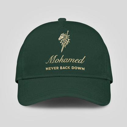 Never Back Down Lion And Sword Sage Green Cap MOHAMED 13K1 C178PF