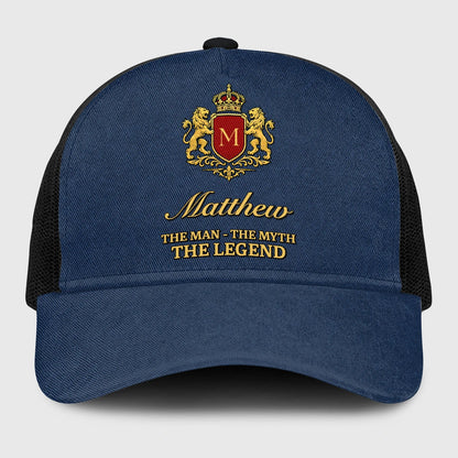 The Man The Myth The Legend Royal Blue Mesh Cap MATTHEW 13K1 C187PF
