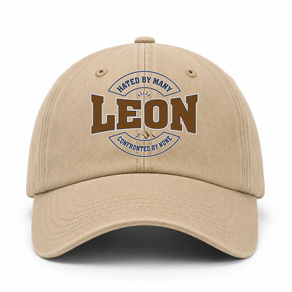 Hated By Many Confronted By None Washed Cap LEON 13K1 C36PF