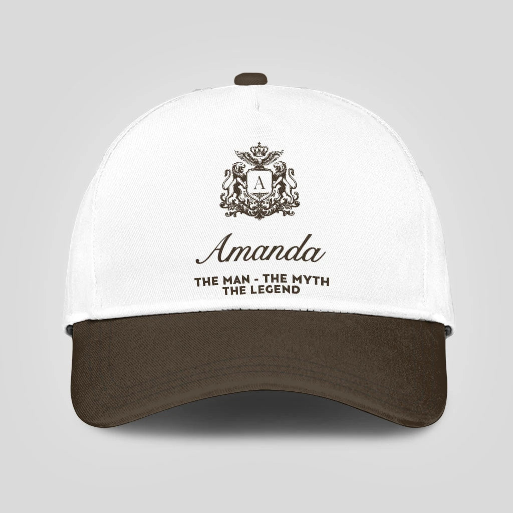 The Man The Myth The Legend Brown Cap AMANDA 13K1 C47PF
