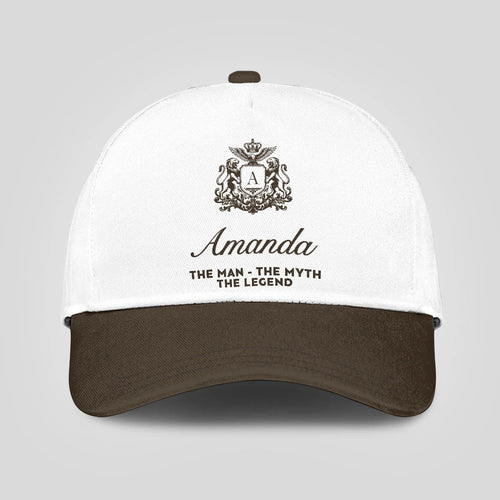 The Man The Myth The Legend Brown Cap AMANDA 13K1 C47PF
