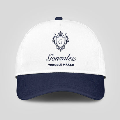 Trouble Maker Funny Blue And White Cap GONZALEZ 13K1 C152PF