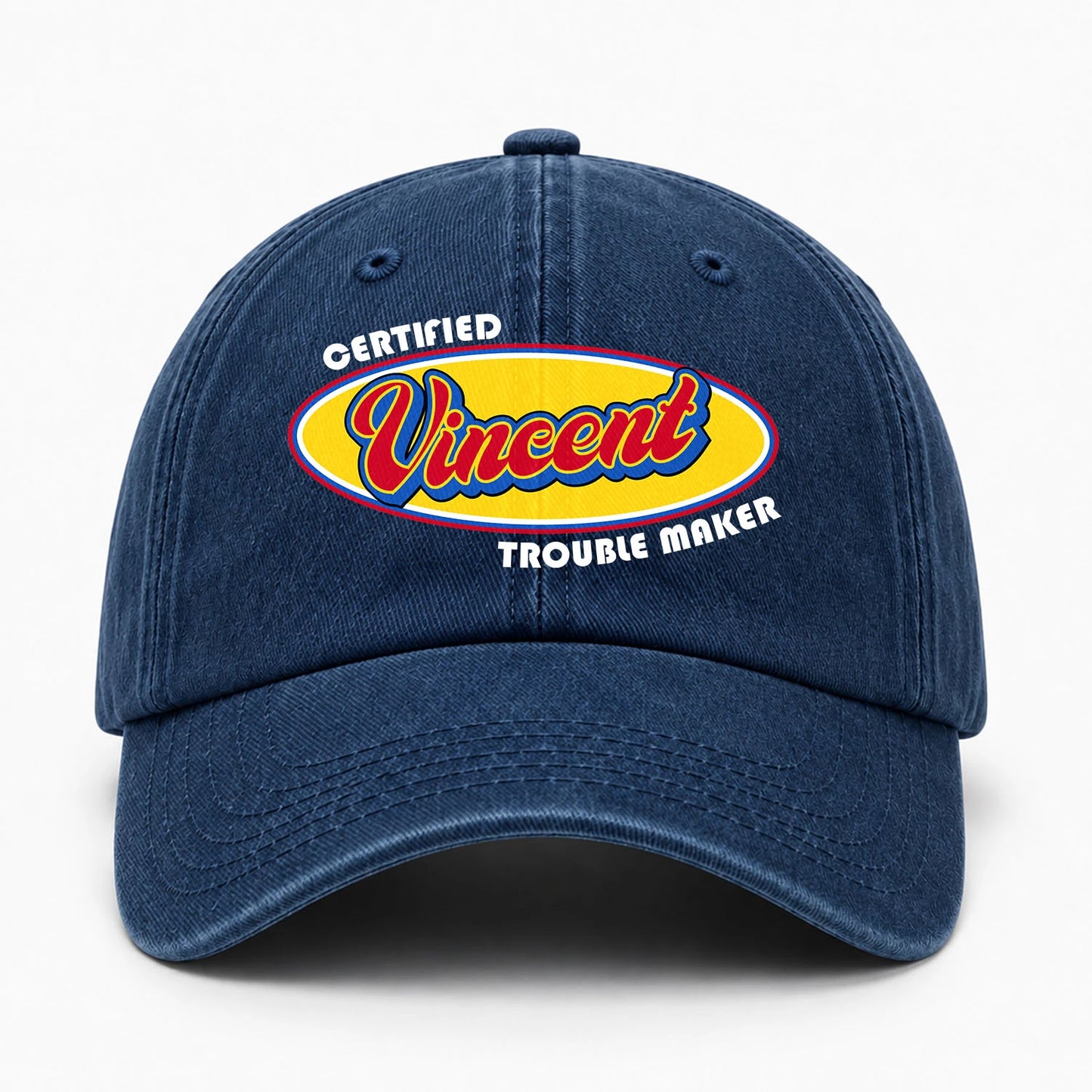 Certified Your Name Trouble Maker Washed Cap VINCENT 13K1 C73PF