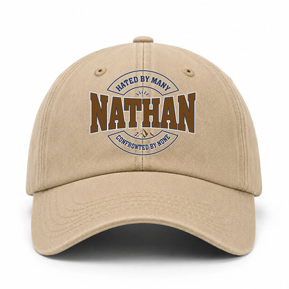 Hated By Many Confronted By None Washed Cap NATHAN 13K1 C36PF