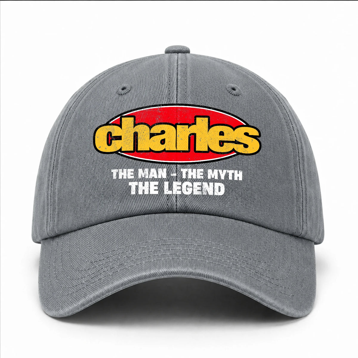 The Man The Myth The Legend Vintage Logo Washed Cap CHARLES 13K1 C162PF