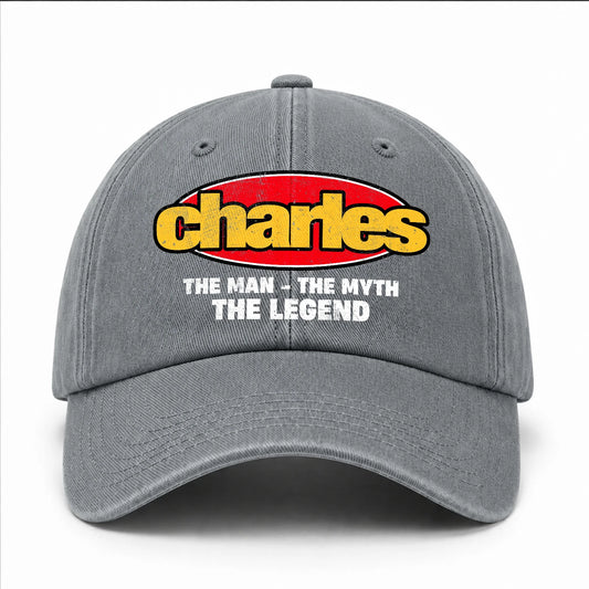 The Man The Myth The Legend Vintage Logo Washed Cap CHARLES 13K1 C162PF