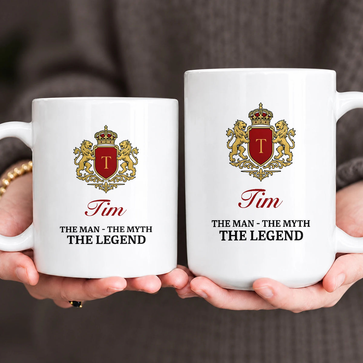 The Man The Myth The Legend Gold Royal Logo Mug TIM 13K1 MG03