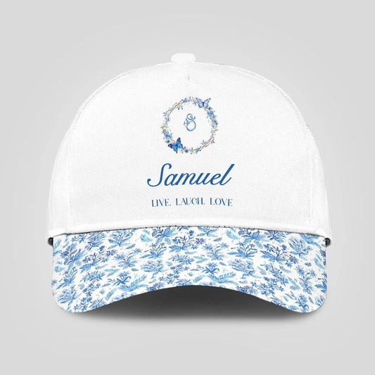 Live Laugh Love Blue Flowers Cap SAMUEL 13K1 C50PF