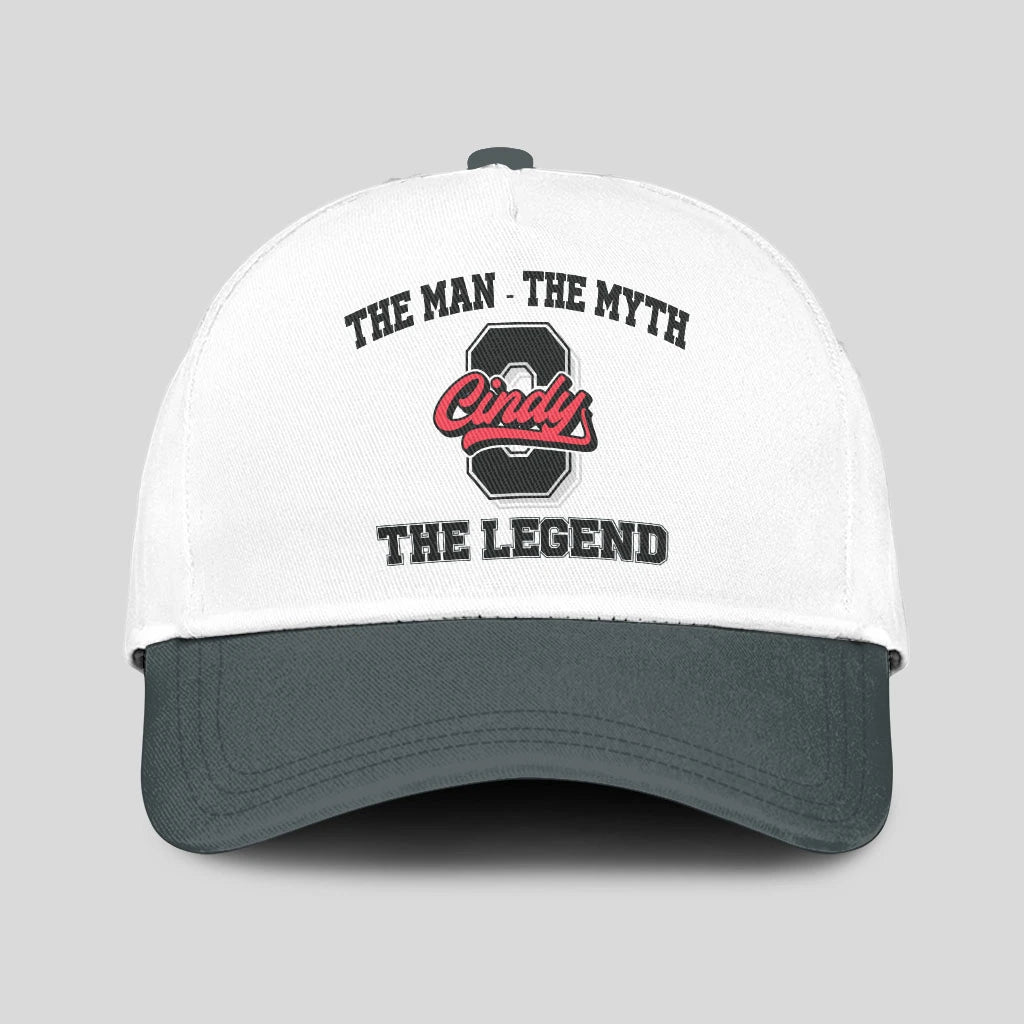 The Man The Myth The Legend Custom Initial Letter And Name Cap CINDY 13K1 C38PF