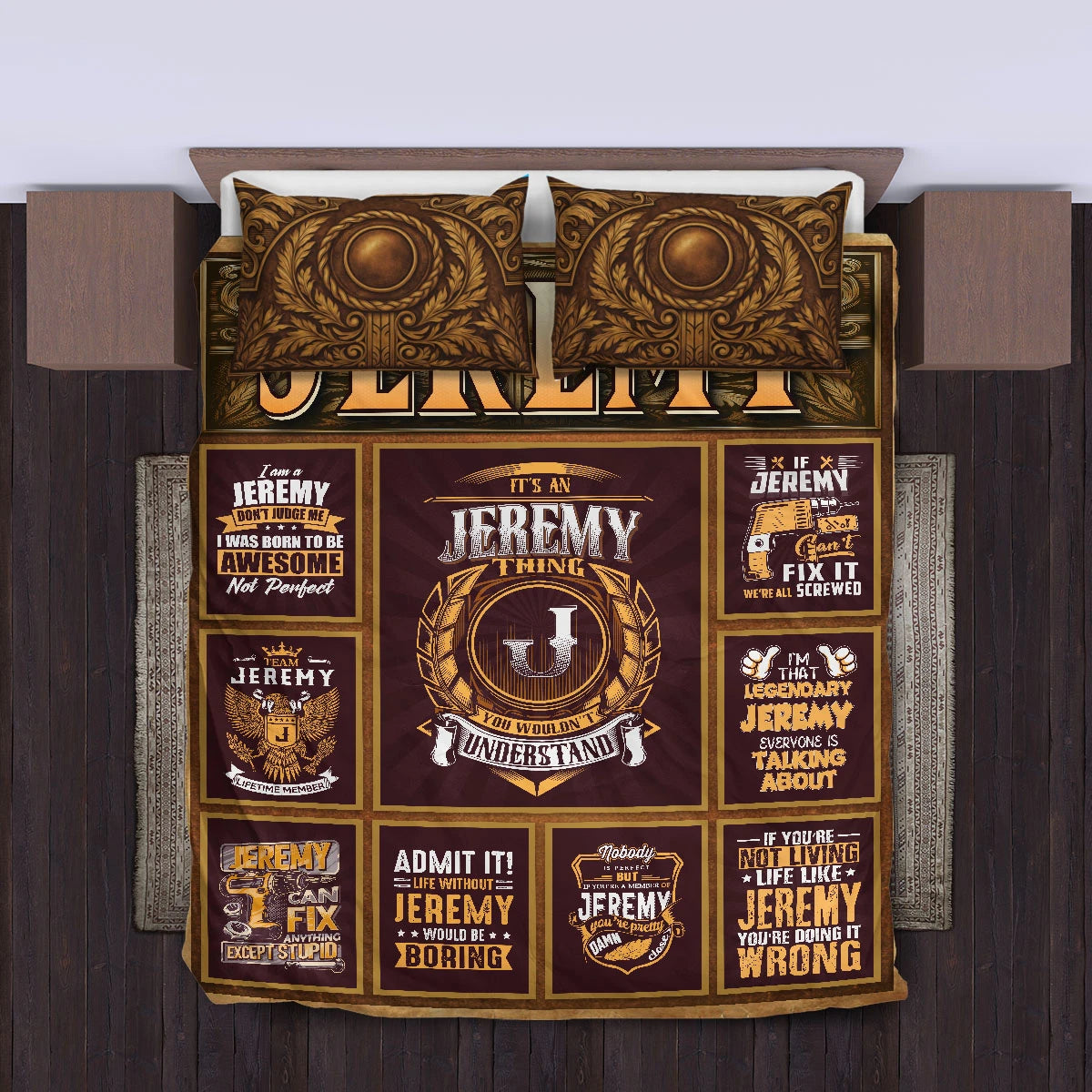 JEREMY Limited Edition Personalized Bedding Set 13K1-BS3