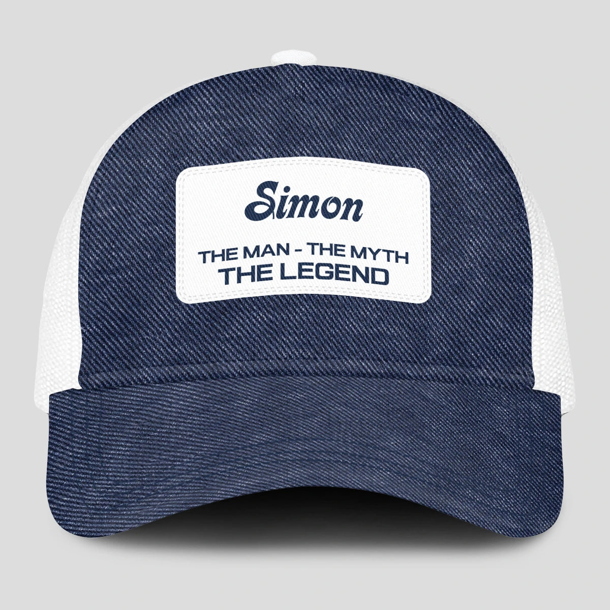 The Man The Myth The Legend Blue Denim Mesh Cap SIMON 13K1 C194PF