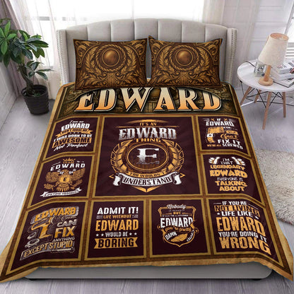 EDWARD Limited Edition Personalized Bedding Set 13K1-BS3