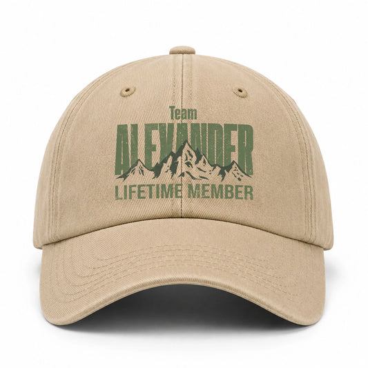 Team Your Name Lifetime Member Mountain Cap ALEXANDER 13K1 C58PF