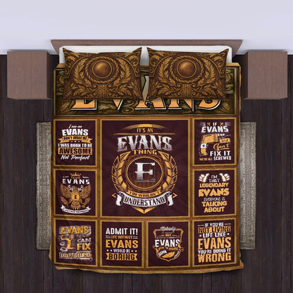 EVANS Limited Edition Personalized Bedding Set 13K1-BS3