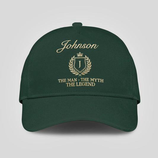 The Man The Myth The Legend Crest Forest Green Cap JOHNSON 13K1 C159PF