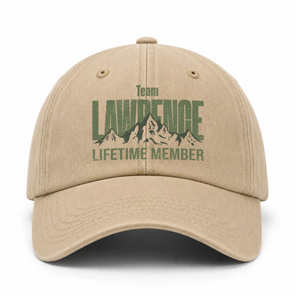 Team Your Name Lifetime Member Mountain Cap LAWRENCE 13K1 C58PF