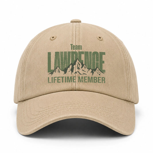 Team Your Name Lifetime Member Mountain Cap LAWRENCE 13K1 C58PF