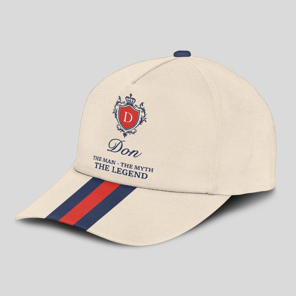 The Man The Myth The Legend Blue And Red Striped Cap DON 13K1 C117PF