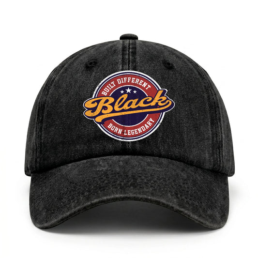 Built Different Born Legendary Logo Washed Cap BLACK 13K1 C65PF