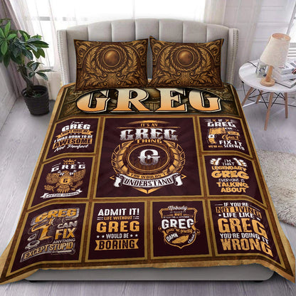 GREG Limited Edition Personalized Bedding Set 13K1-BS3