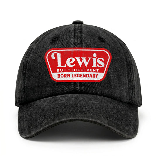 Built Different Born Legendary Red Logo Washed Cap LEWIS 13K1 C63PF