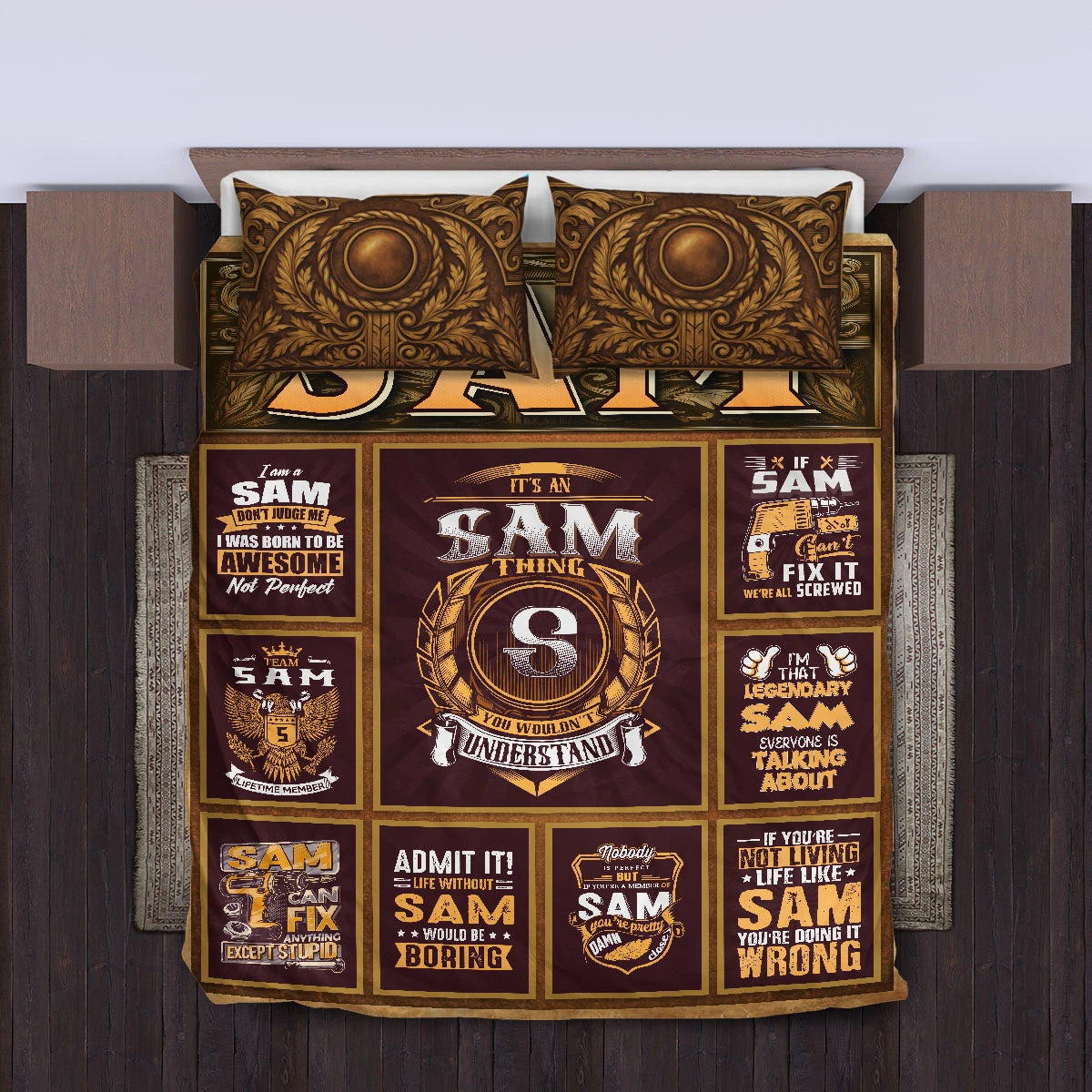 SAM Limited Edition Personalized Bedding Set 13K1-BS3