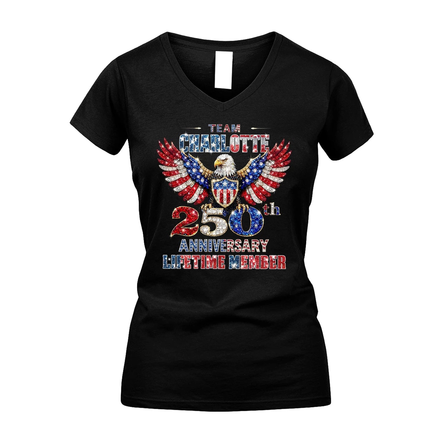 CHARLOTTE 13K1-523 Personalized "Team...Lifetime Member" America 250 Design