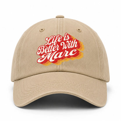 Life Is Better With Your Name Vintage Washed Cap MARC 13K1 C67PF