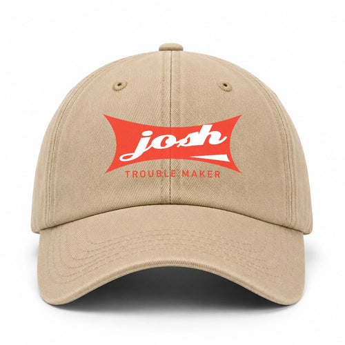 Trouble Maker Red Logo Washed Cap JOSH 13K1 C78PF