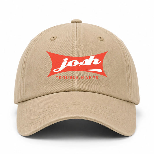 Trouble Maker Red Logo Washed Cap JOSH 13K1 C78PF