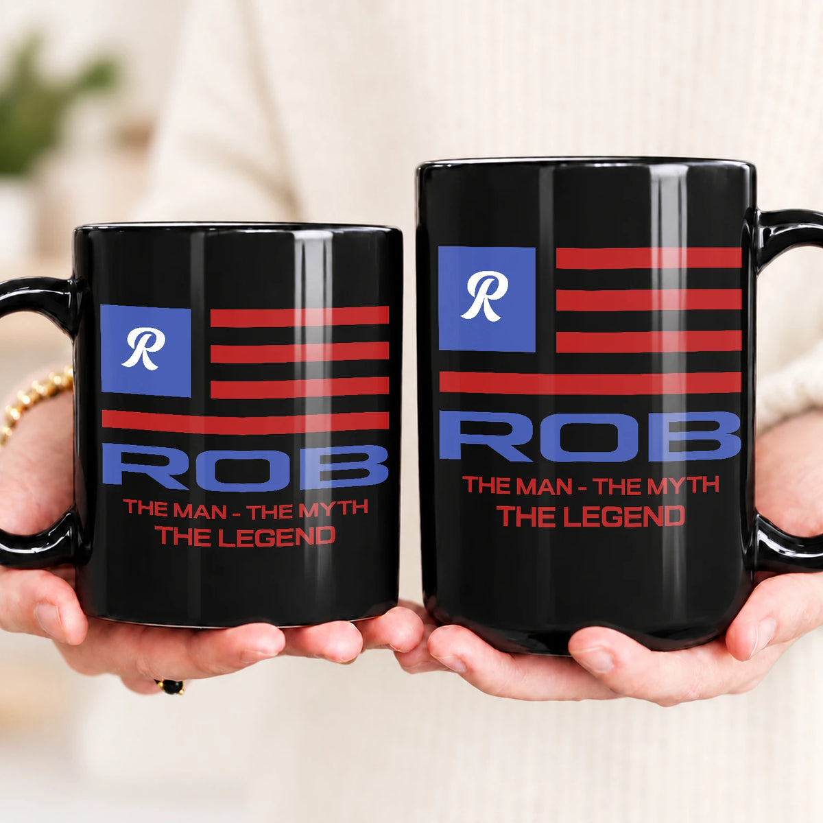 The Man The Myth The Legend American Flag Mug ROB 13K1 MG18