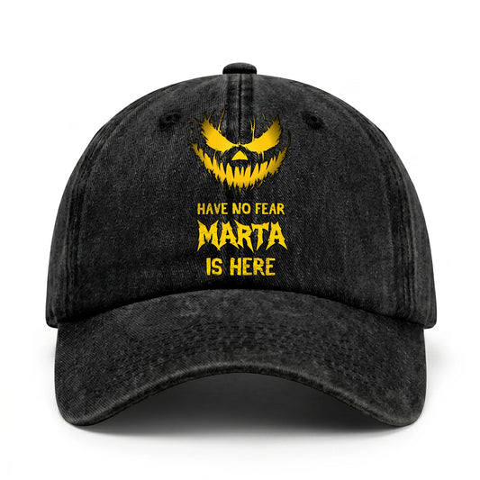 Have No Fear Your Name Is Here Jack O' Lantern Washed Cap MARTA 13K1 C135PF