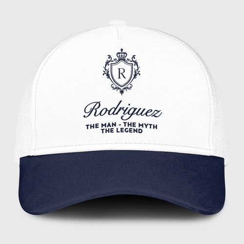 The Man The Myth The Legend Blue And White Baseball Mesh Cap RODRIGUEZ 13K1 C186PF