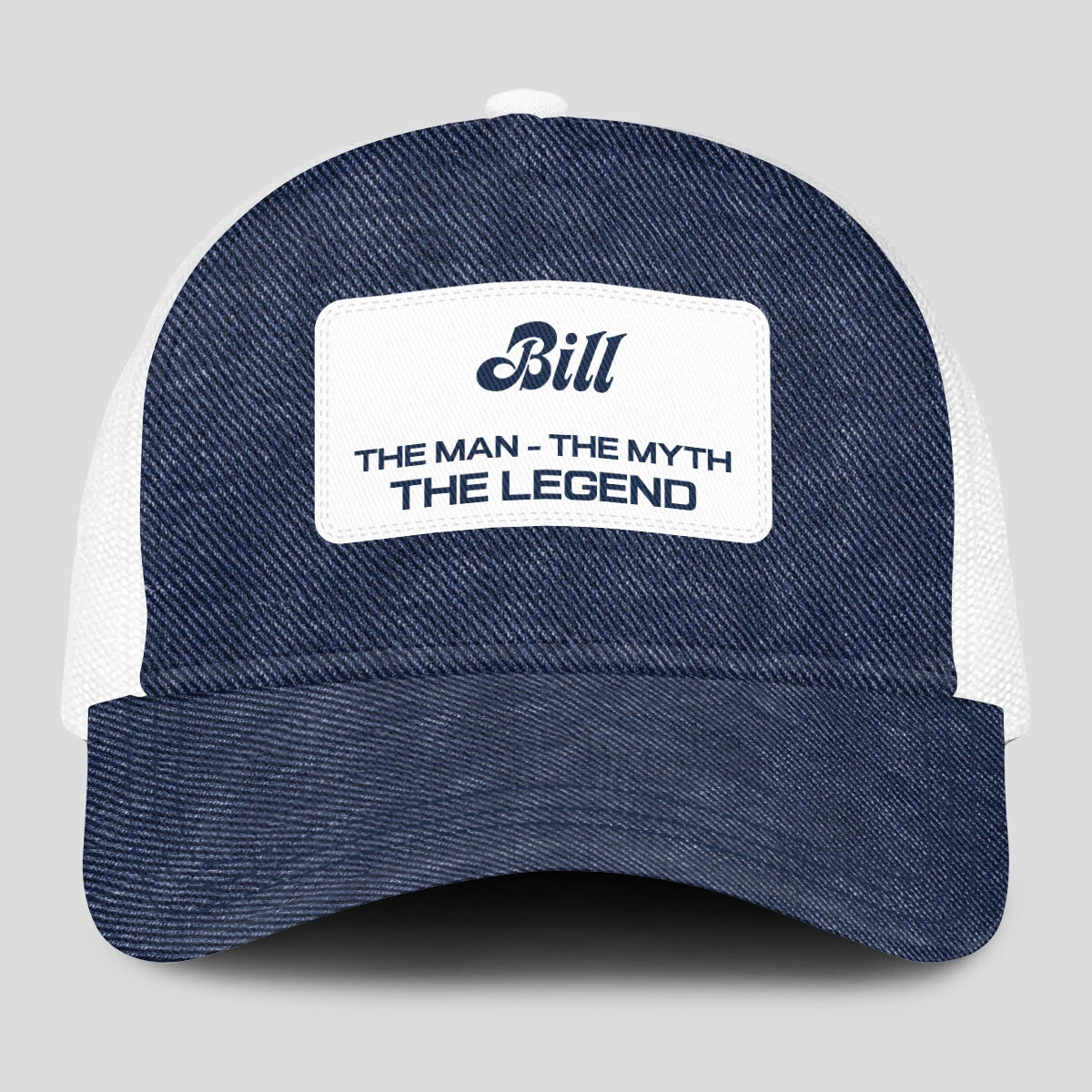 The Man The Myth The Legend Blue Denim Mesh Cap BILL 13K1 C194PF