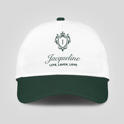Live Laugh Love Elegant Blue And White Cap JACQUELINE 13K1 C90PF